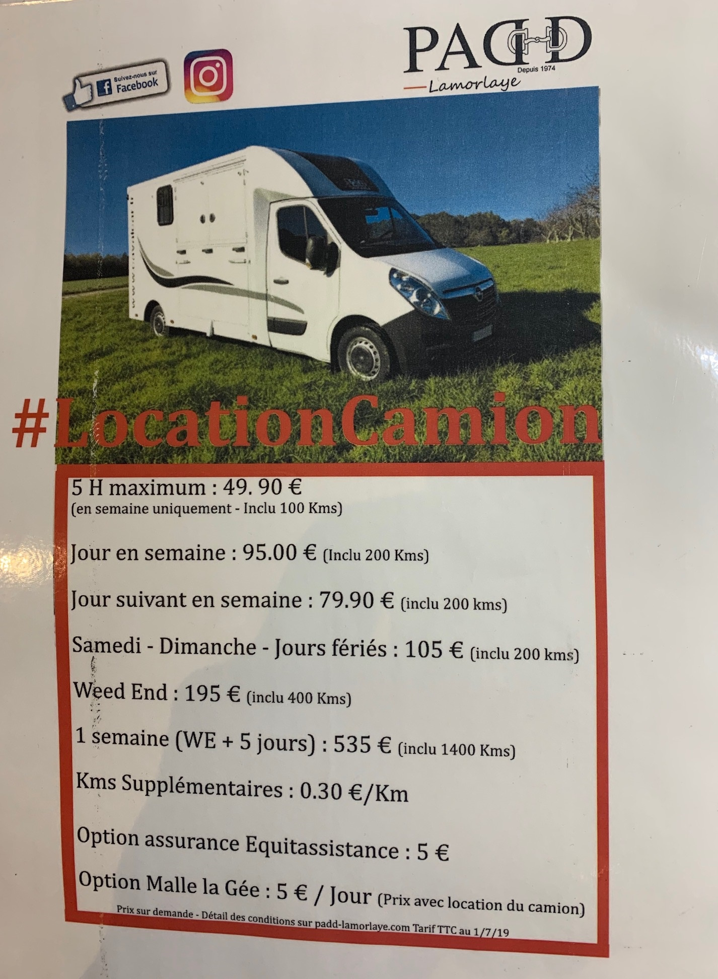 location de Camion Nissan 170cv